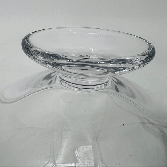 Simon Pearce Hand Blown Clear Crystal Pedestal Compote, Centerpiece Bowl Rare - Picture 5 of 16
